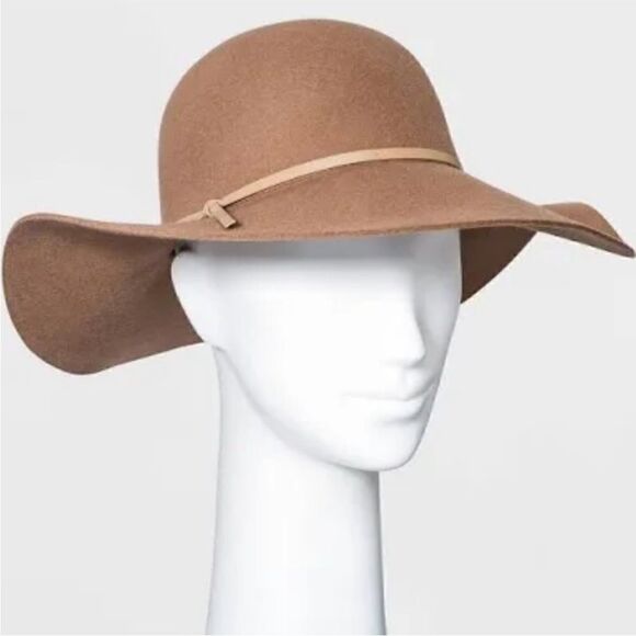NWT A New Day Camel Felt Wide Brim Adjustable Hat Brown Tan Floppy Boho - Picture 4 of 7